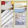 white cotton satin stripe fabric for hotel bedsheet